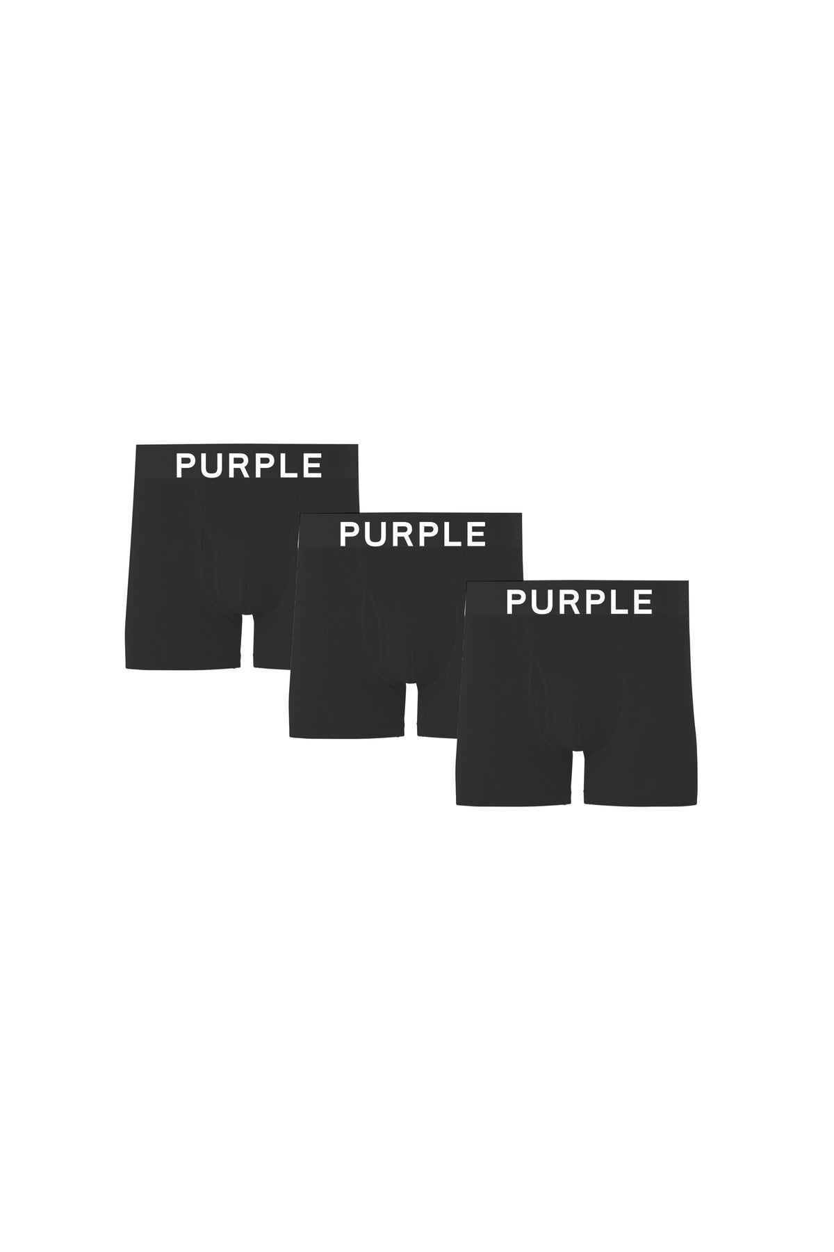 Purple Brand 3 Pack Boxer Briefs Black