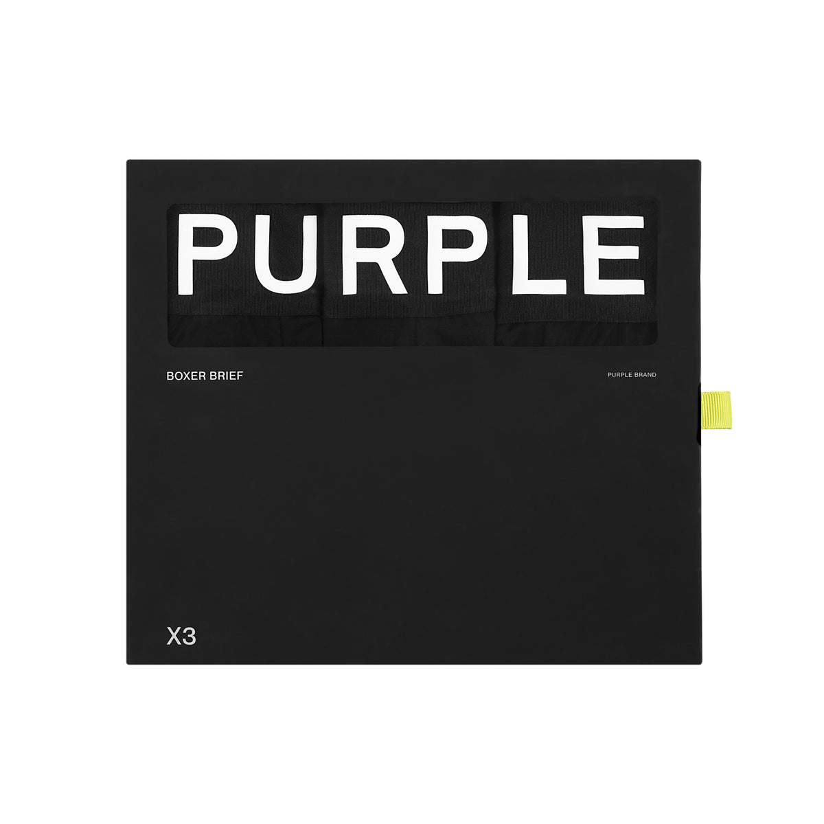 Purple Brand 3 Pack Boxer Briefs Black