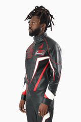 Smoke Rise Club Circuit Racing Pu Jacket Black/Red