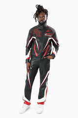 Smoke Rise Club Circuit Racing Pu Jacket Black/Red