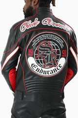 Smoke Rise Club Circuit Racing Pu Jacket Black/Red