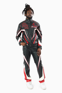Smoke Rise Club Circuit Racing Pu Pant Black/Red