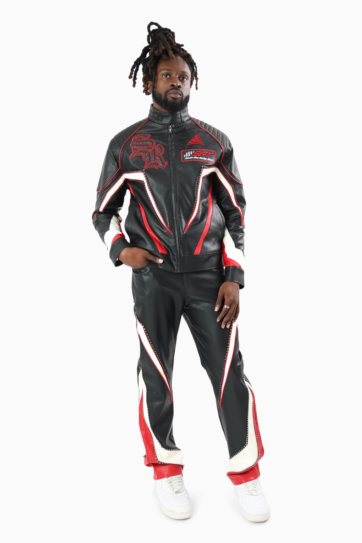 Smoke Rise Club Circuit Racing Pu Pant Black/Red