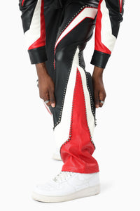 Smoke Rise Club Circuit Racing Pu Pant Black/Red