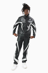Smoke Rise Limitless Racing Pu Pant Crocodile Black