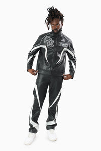 Smoke Rise Limitless Racing Pu Pant Crocodile Black