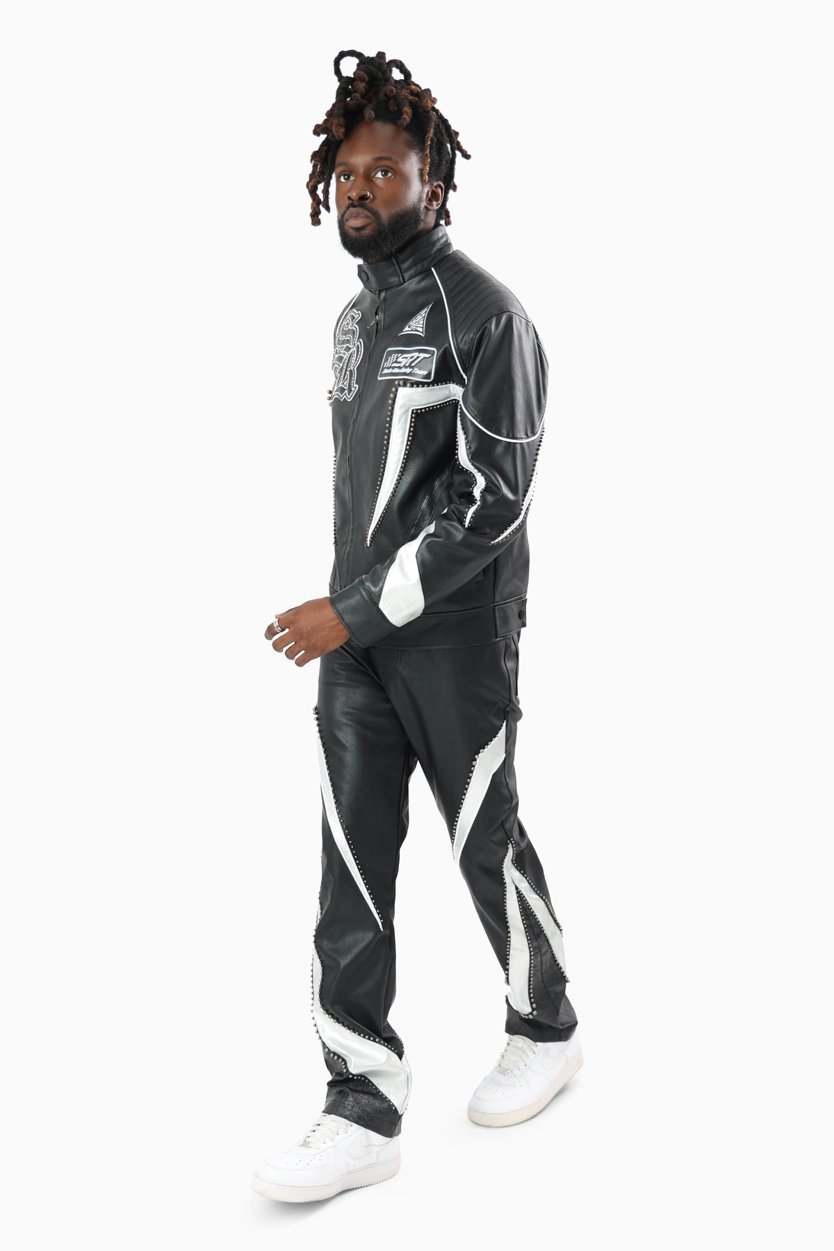 Smoke Rise Limitless Racing Pu Pant Crocodile Black