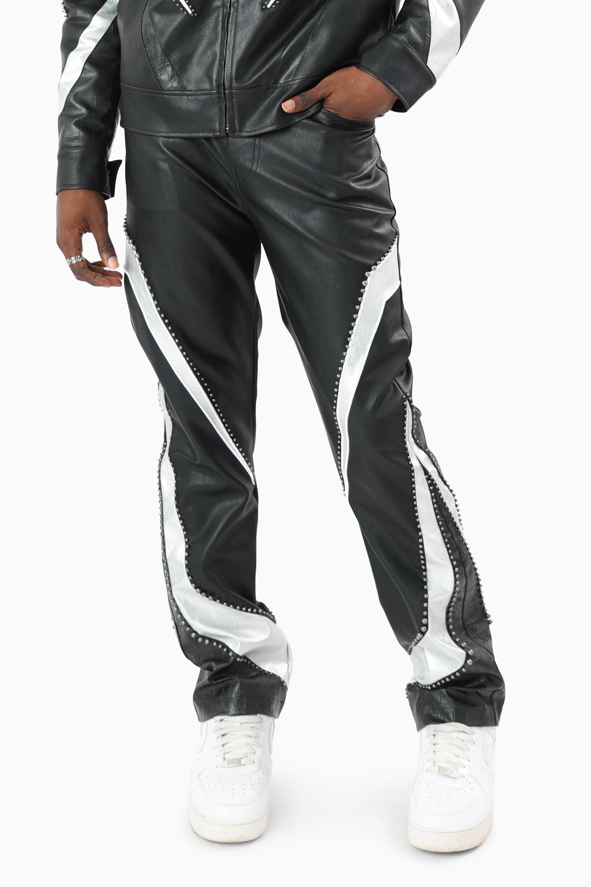 Smoke Rise Limitless Racing Pu Pant Crocodile Black