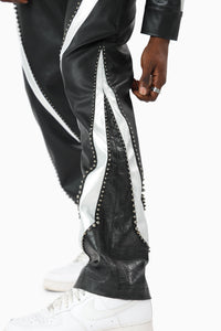 Smoke Rise Limitless Racing Pu Pant Crocodile Black