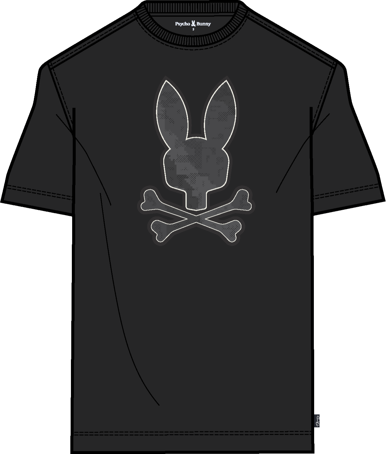 Psycho Bunny Olivier Graphic Tee Black