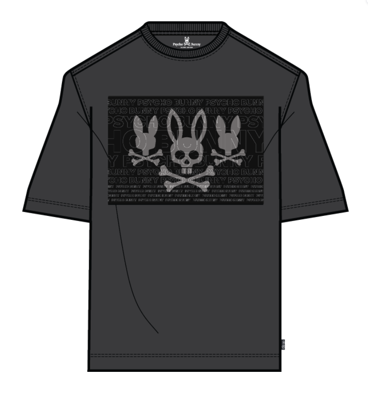 Psycho Bunny jarvis relaxed fit graphic tee black