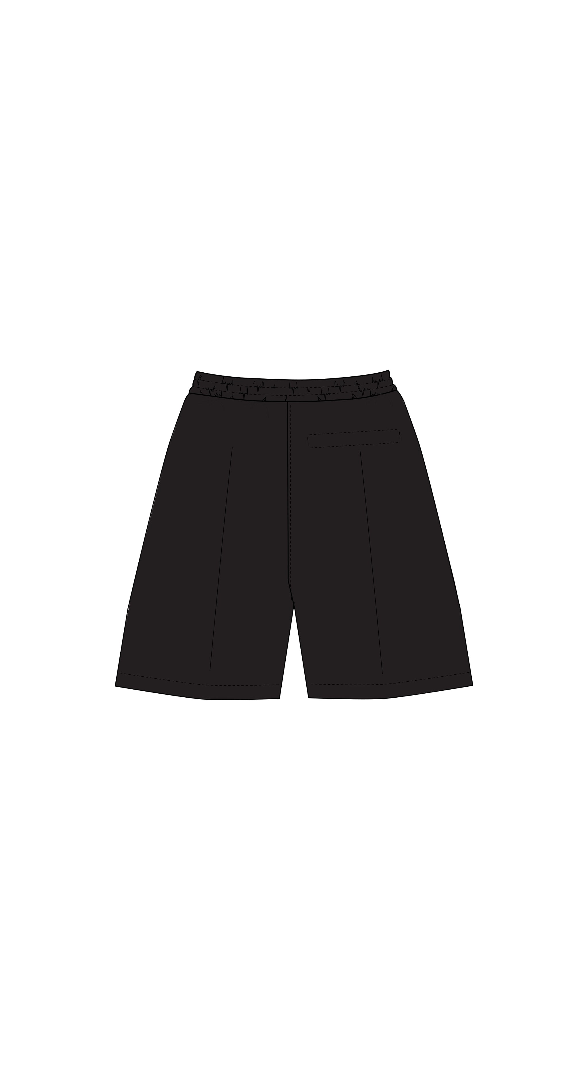 Purple brand Force Majeure Pull On Shorts black