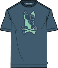 Psycho Bunny Olivier Graphic Tee Mallard Blue