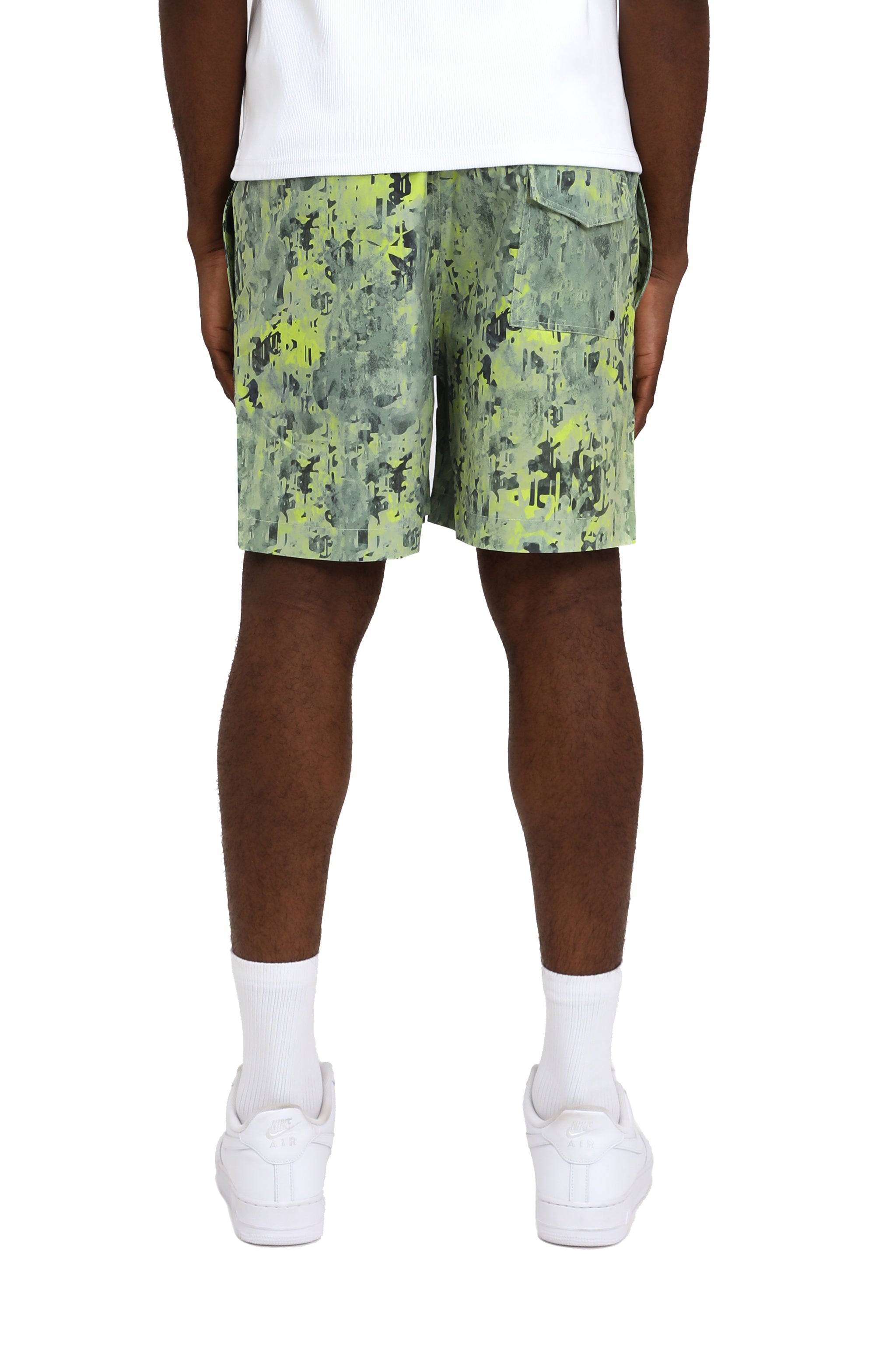 Purple brand Worn Gothic Camo round shorts multi