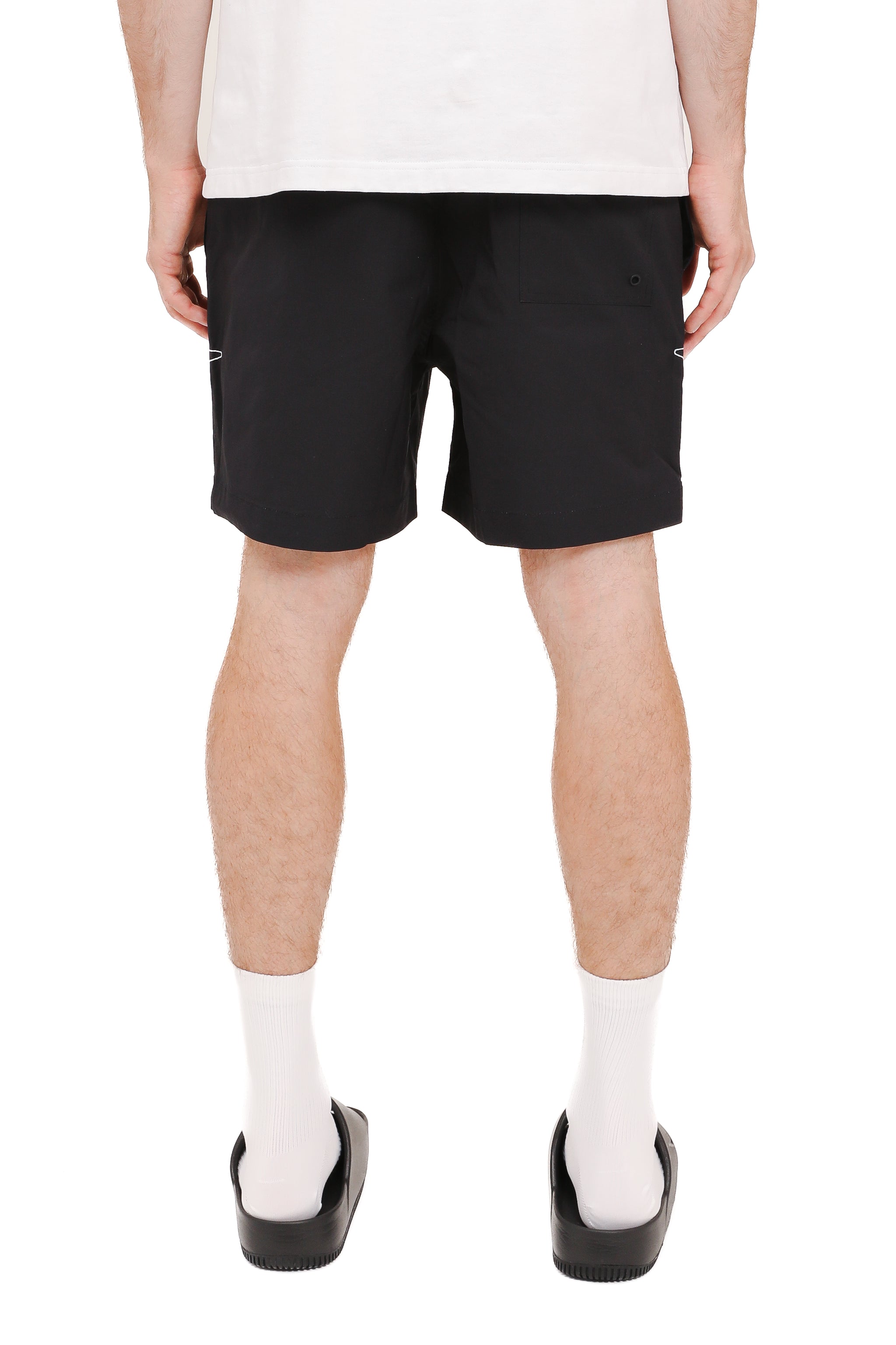 Purple brand Holographic round shorts black