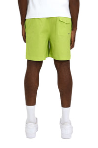 Purple brand Embroidered Wordmark all round shorts green