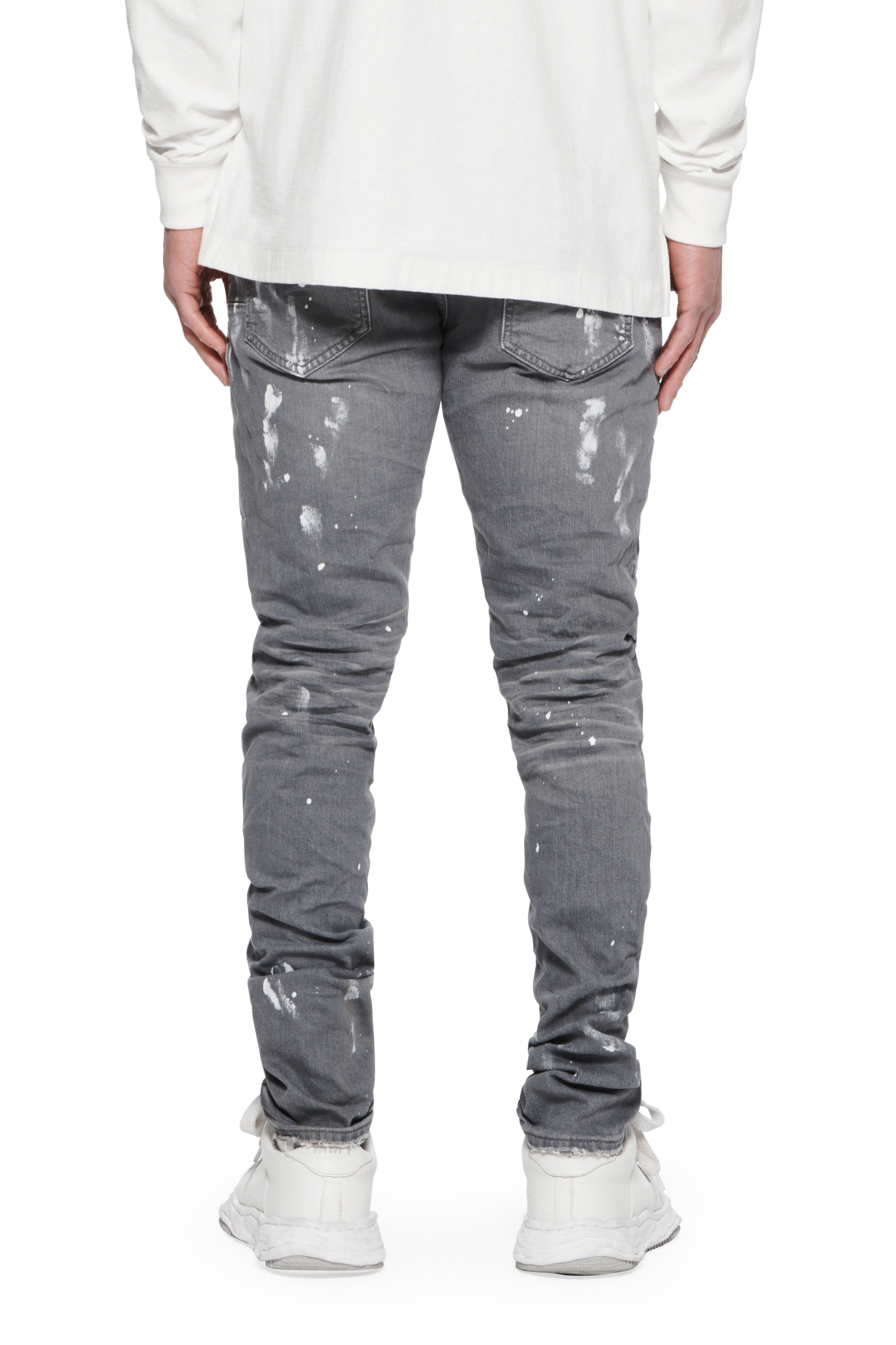 Purple brand worn grey knee slit jean – VIP Clothing Stores