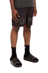 Purple Brand All Round Shorts Black Iridescent Logo