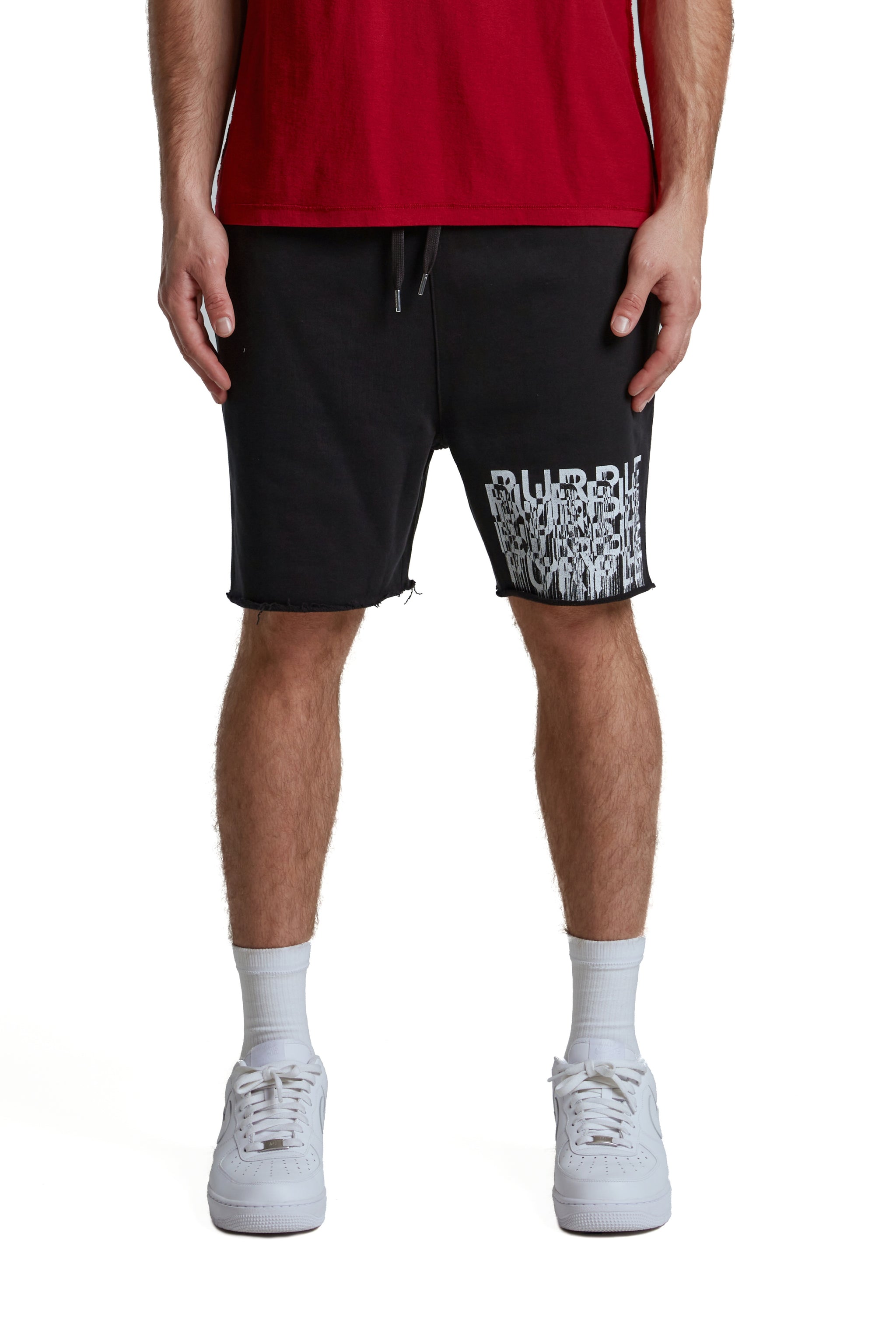Purple brand Mwt fleece short black