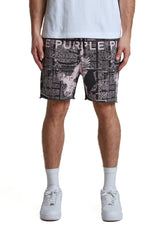 Purple brand Good news fleece shorts black
