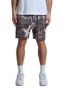 Purple brand Good news fleece shorts black