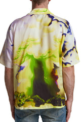 Purple Brand Lyocell Logo Camp Button Up Shirt