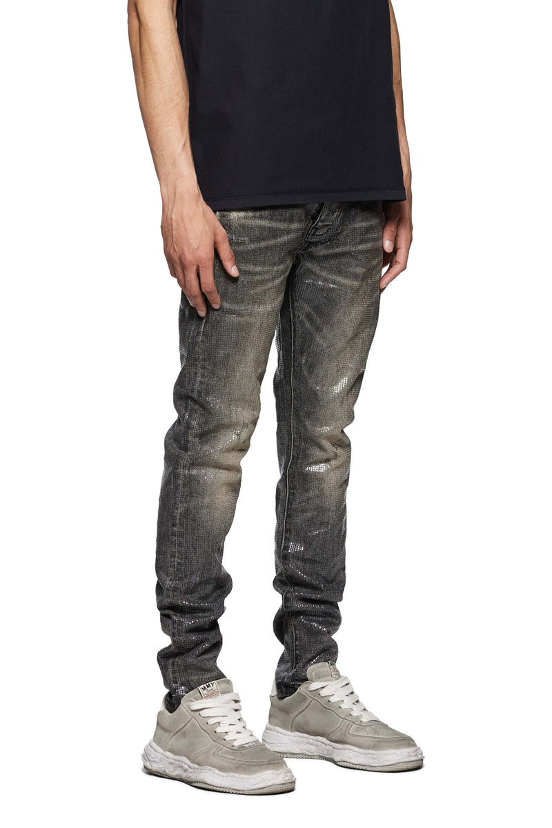 Purple brand Black tiled overlay jean