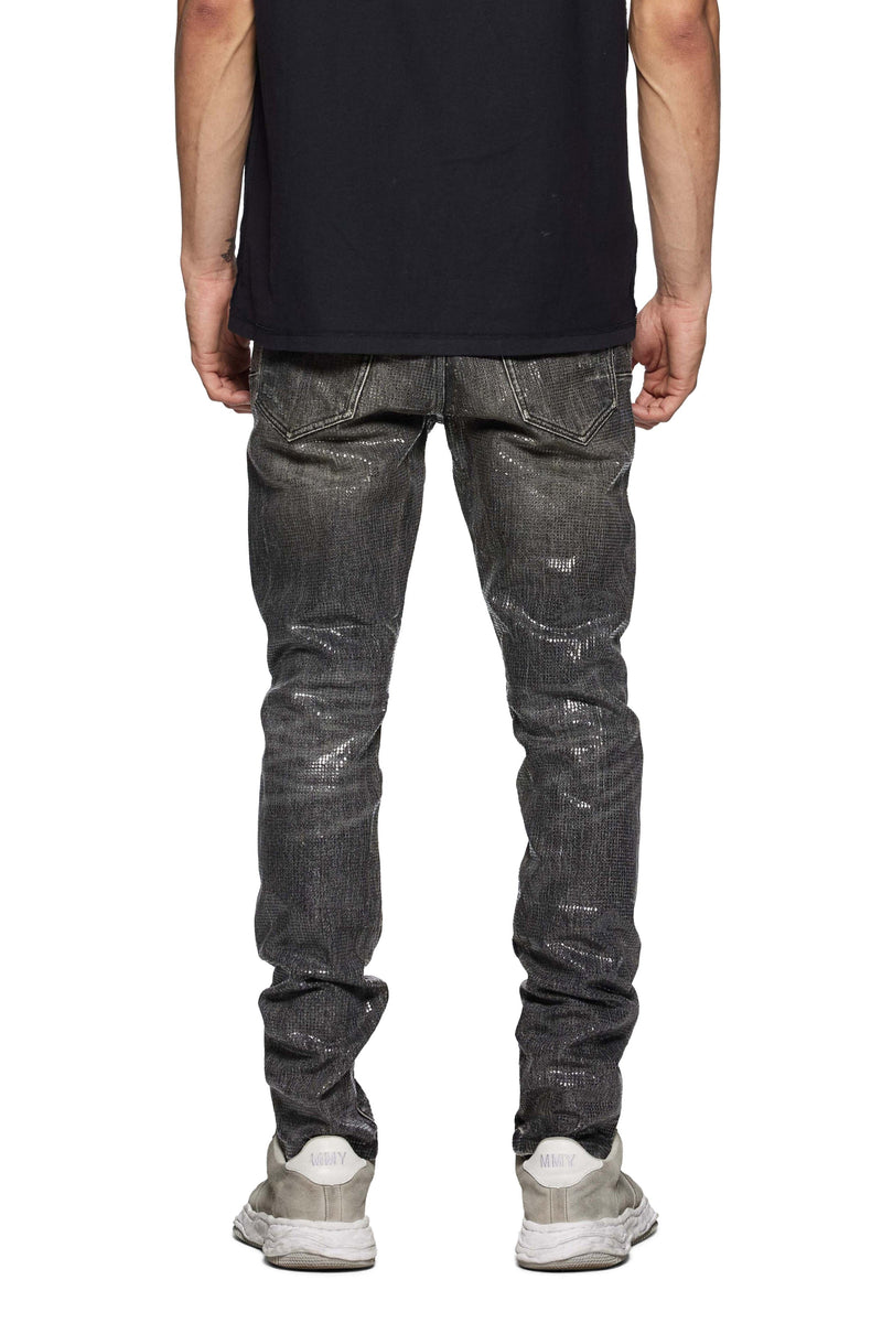 Purple brand Black tiled overlay jean