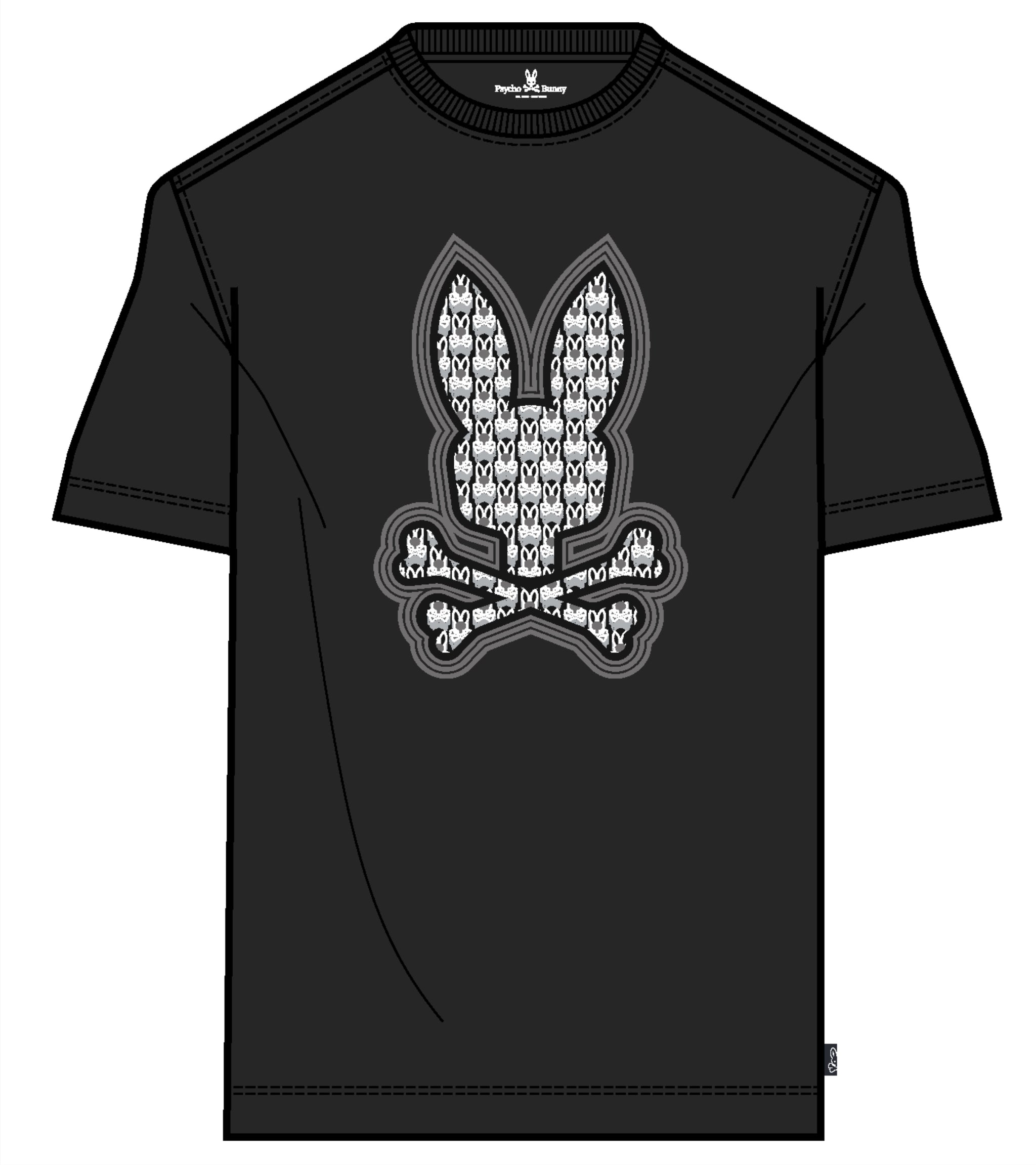 Psycho Bunny Men's Johnny Graphic Tee Black