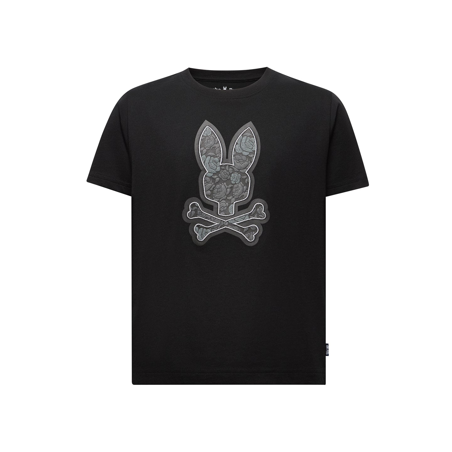 Psycho Bunny Kids Rowen Bunny Graphic Tee Black