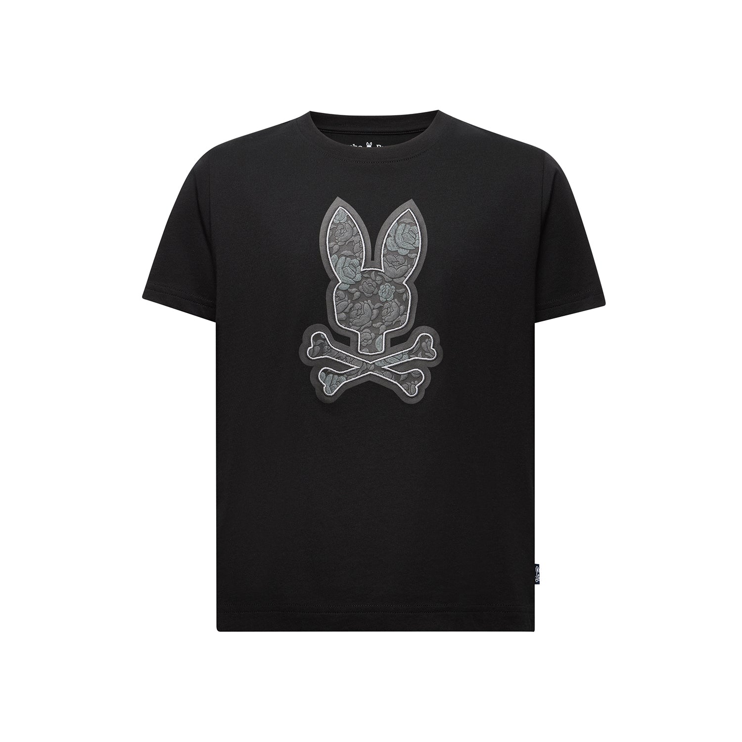 Psycho Bunny Kids Rowen Bunny Graphic Tee Black