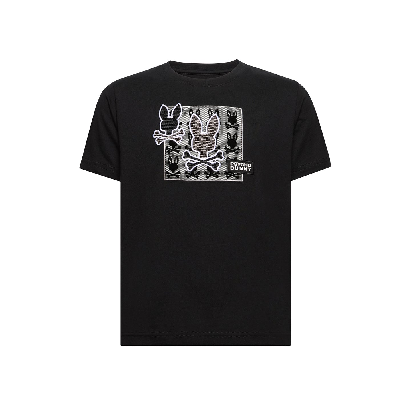 Psycho Bunny Kids Varen Graphic Tee Black / Grey