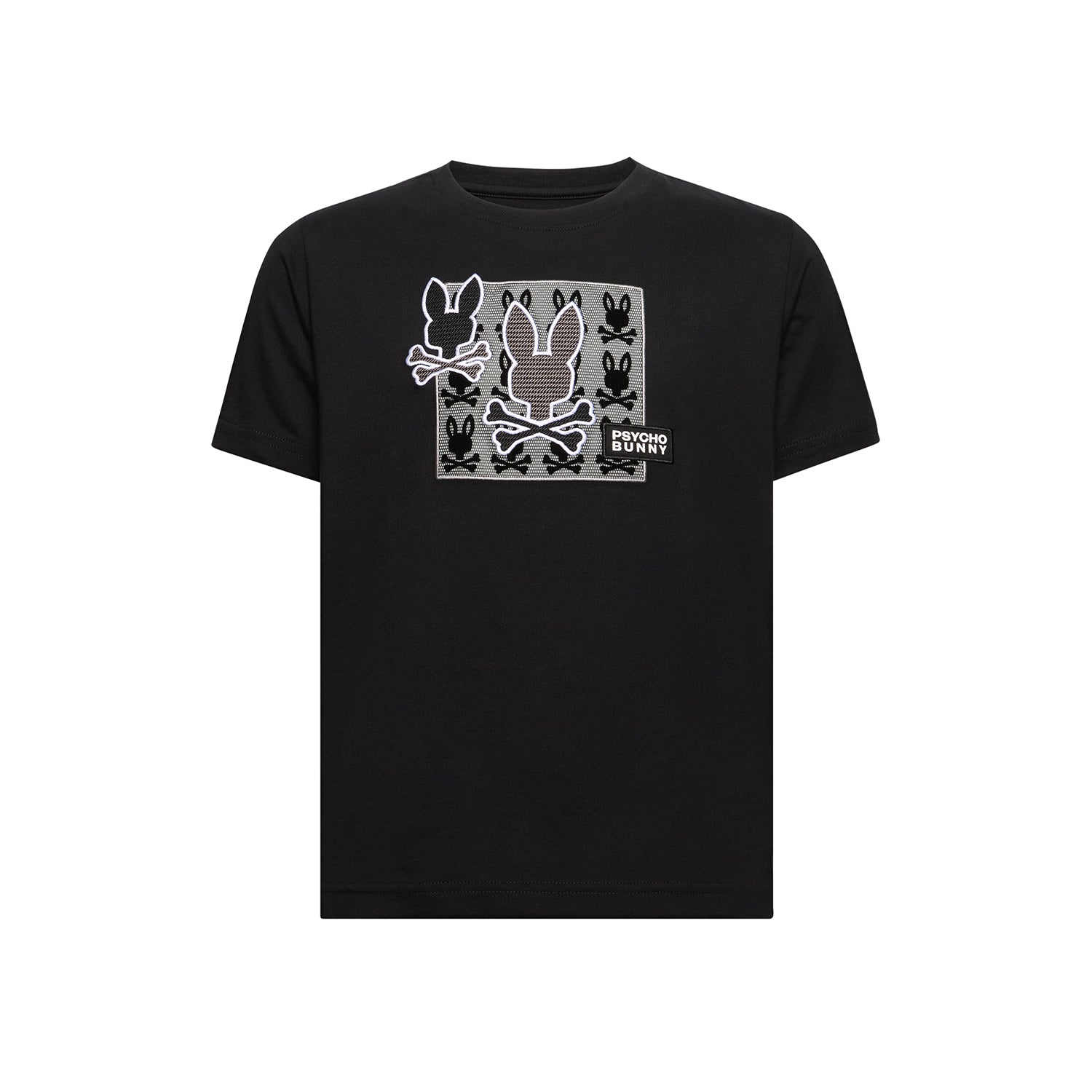 Psycho Bunny Kids Varen Graphic Tee Black / Grey