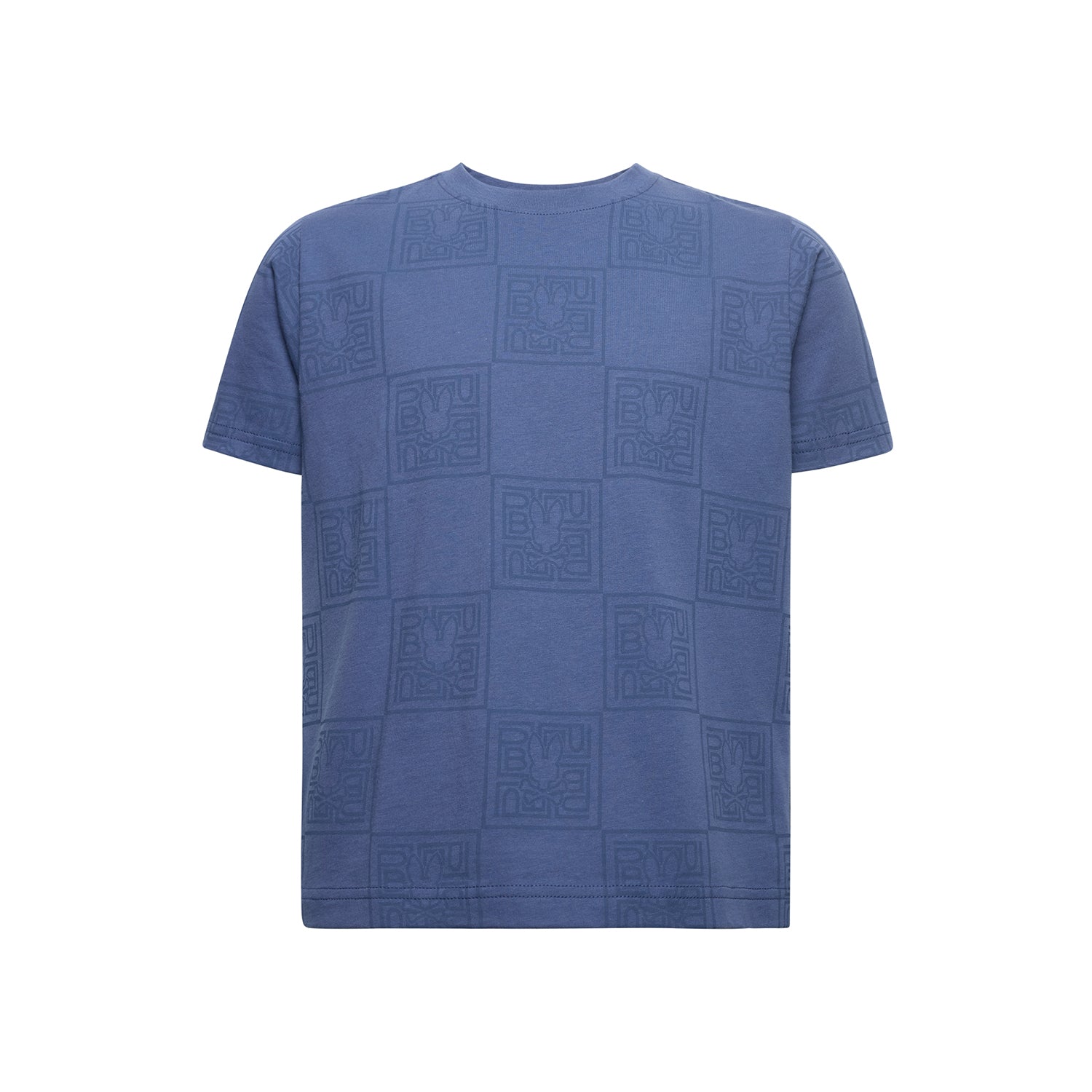 Psycho Bunny Kids Gio All Over Print Tee Gray Blue