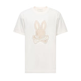 Psycho Bunny Men’s New Castle Embroidered Graphic Tee – Ecru