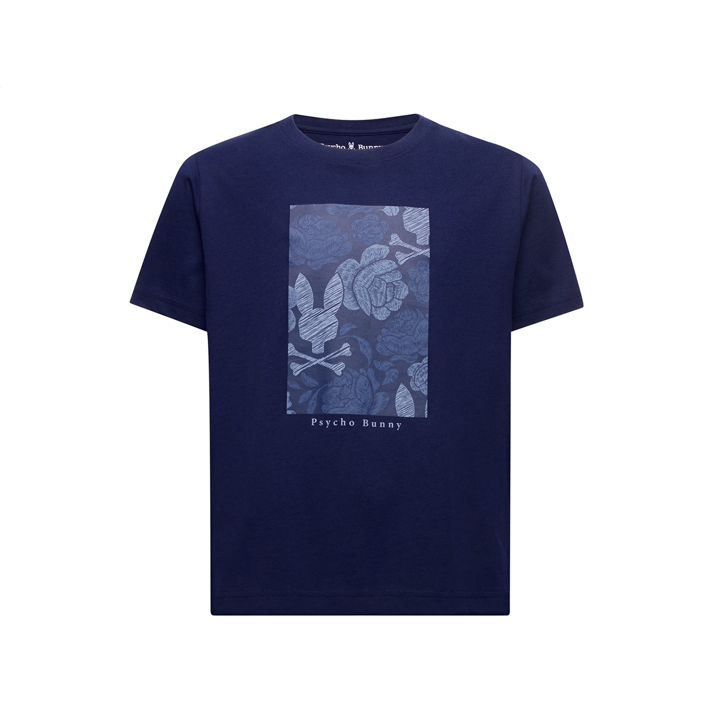 Psycho Bunny Kids Rowen Graphic Tee Navy Blue