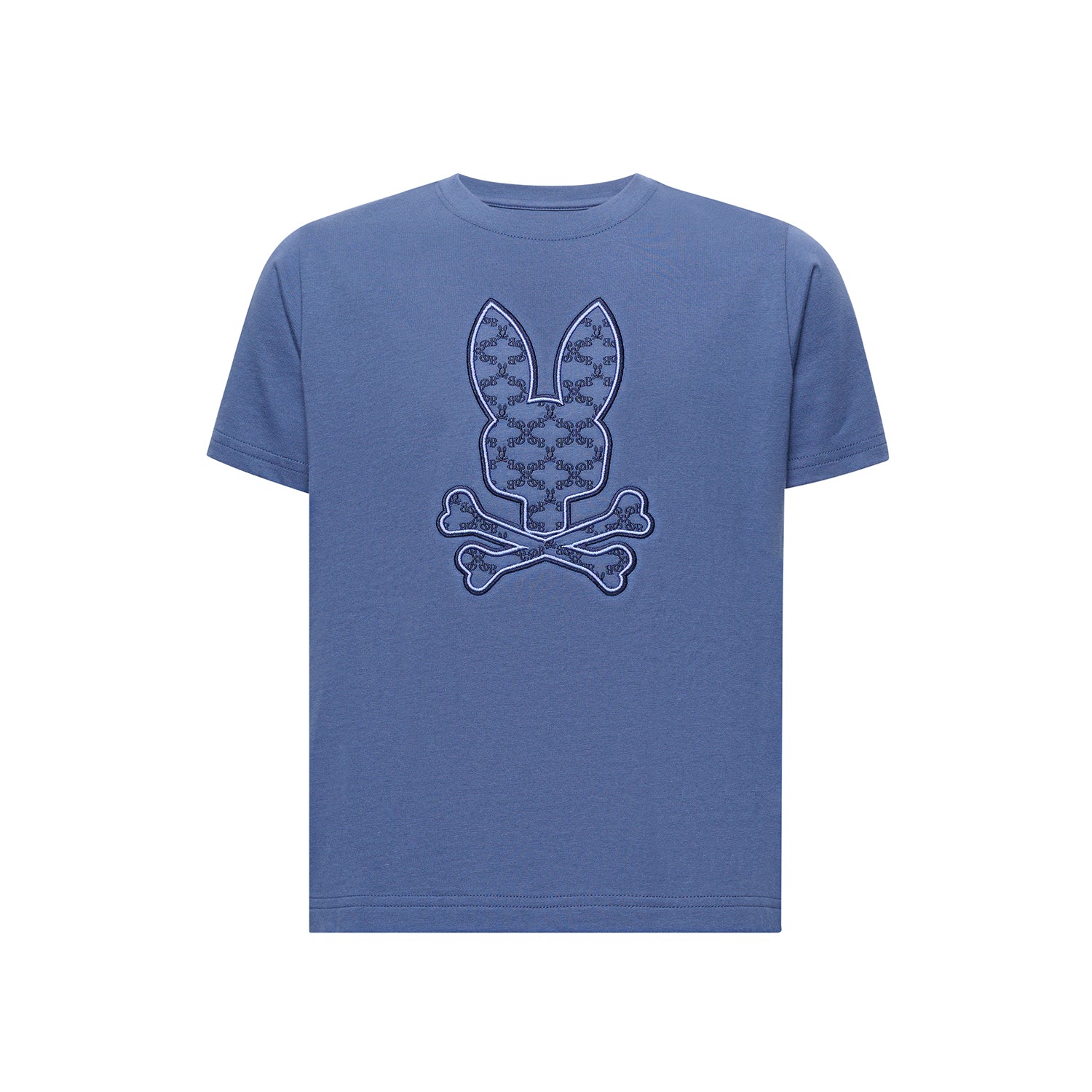 Psycho Bunny Kids Kace Graphic Tee Gray Blue