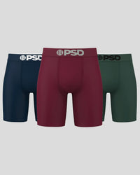 PSD Men's Underwear Solids 3 Pack Dark Tones