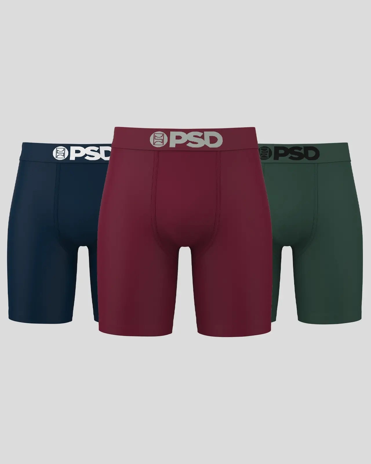 PSD Men's Underwear Solids 3 Pack Dark Tones