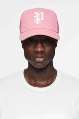 Purple Brand P Logo Trucker Hat Pink
