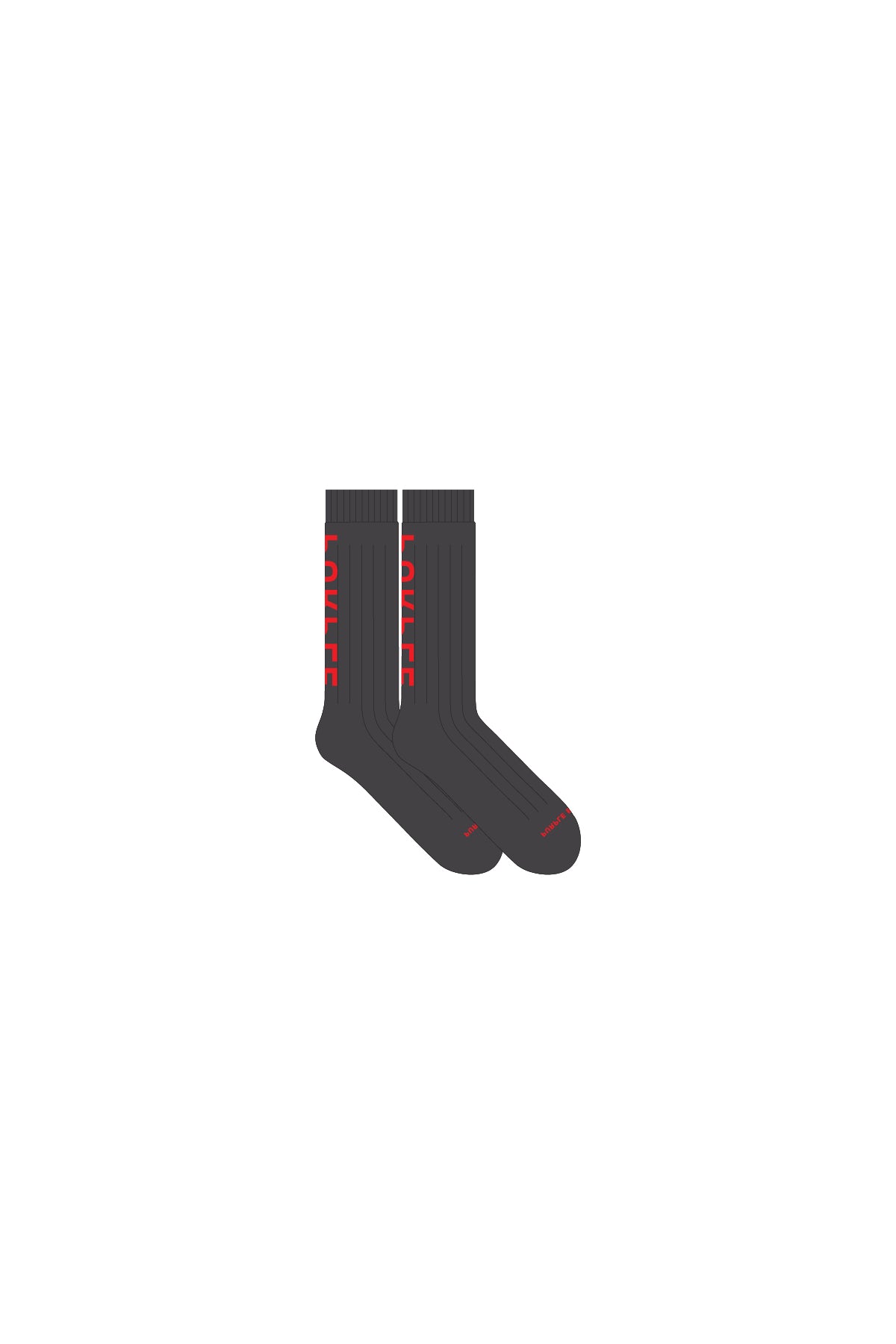 Purple Brand Core Crew Socks Black/Red