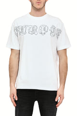 Purple Brand Hwt Jersey Ss Tee White