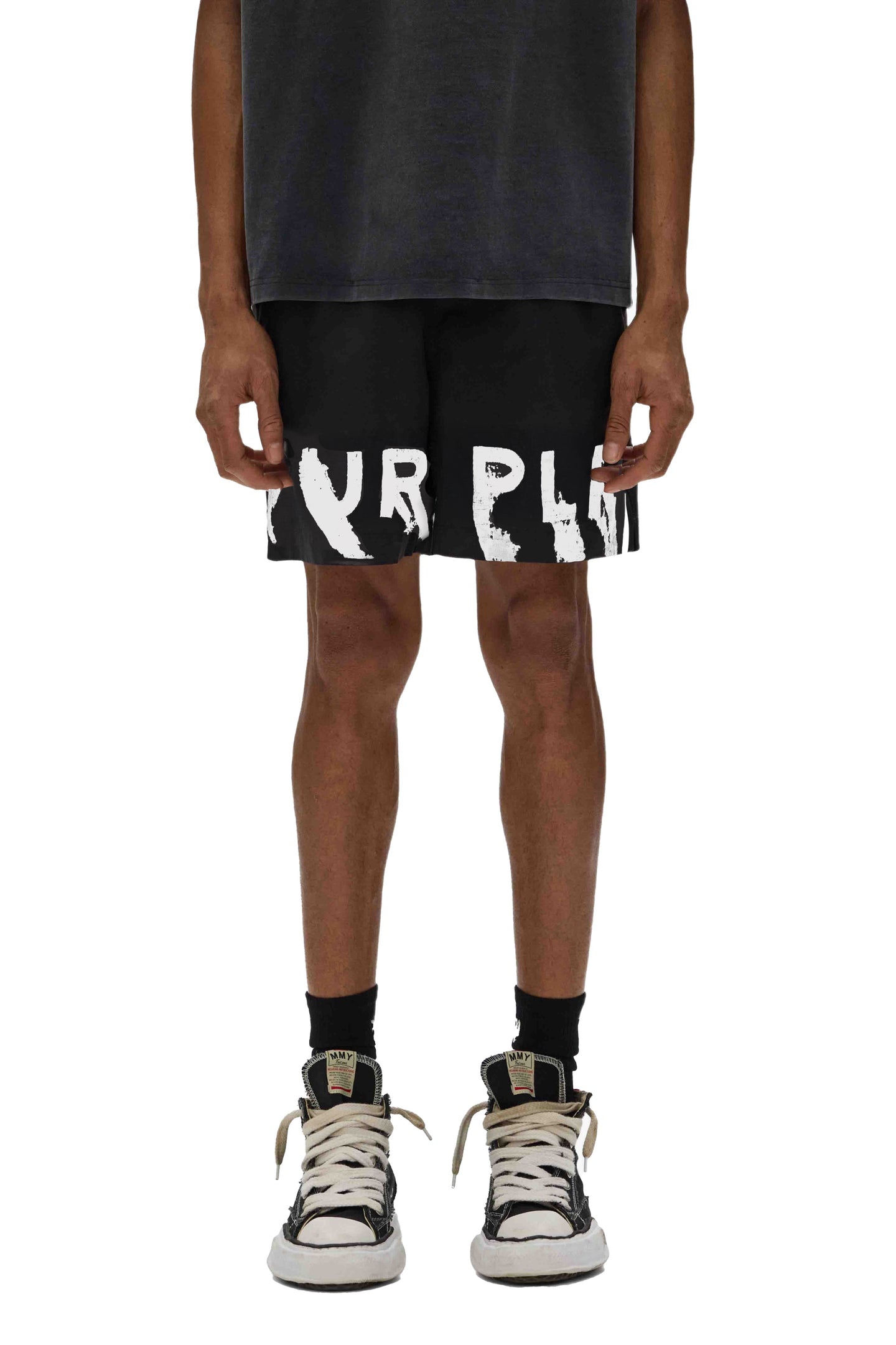 Purple Brand Wordmark All Around Shorts Black