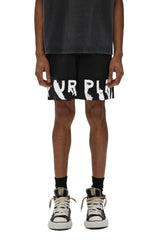 Purple Brand Wordmark All Around Shorts Black