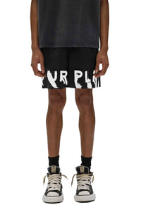 Purple Brand Wordmark All Around Shorts Black