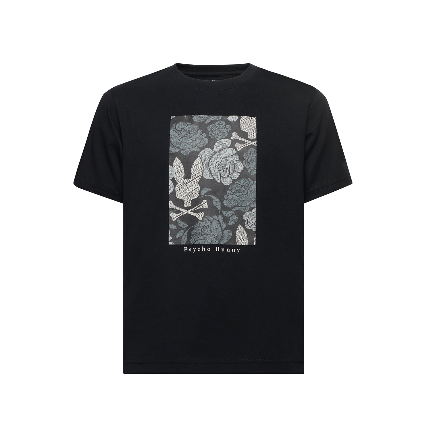 Psycho Bunny Kids Rowen Graphic Tee Black