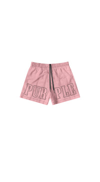 Purple Brand Slab Wordmark All Around Shorts Pink