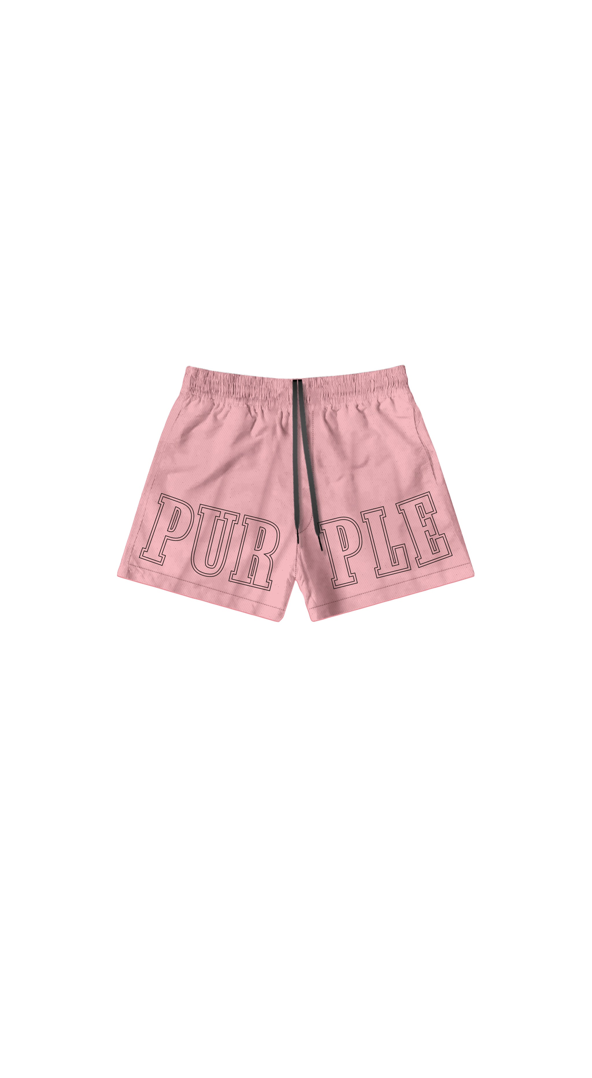 Purple Brand Slab Wordmark All Around Shorts Pink