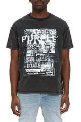 Purple Brand Textured Inside Out Tee Black
