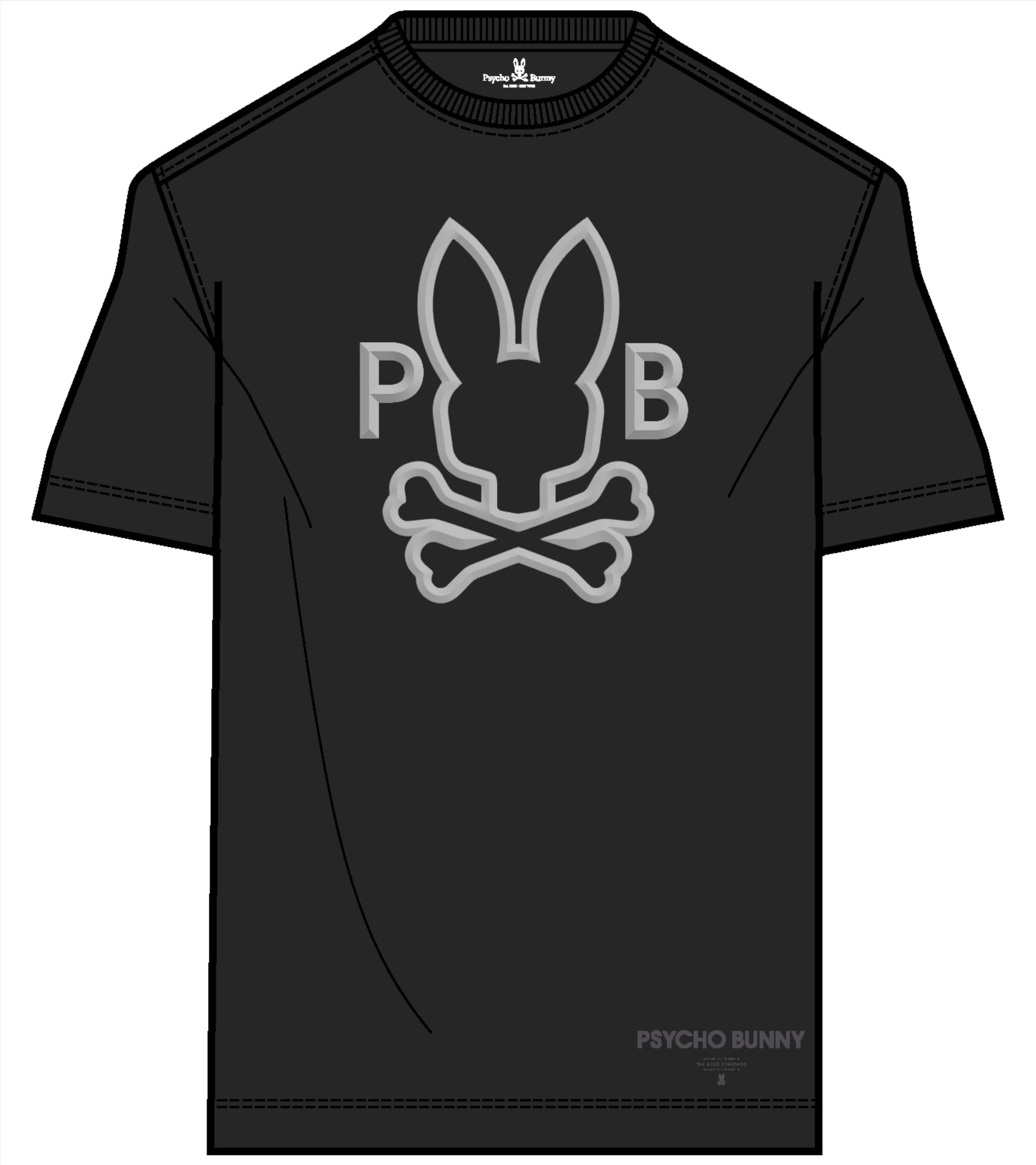 Psycho Bunny Chris Graphic Tee Black